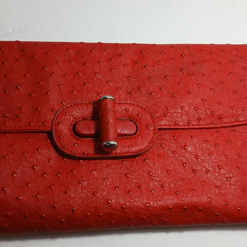 Red Leather Clutch